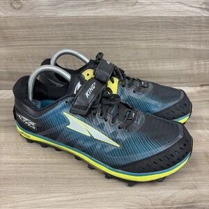Altra King MT 2 Trail Running Shoes Men's 8.5 GaiterTrap Black Yellow EGO